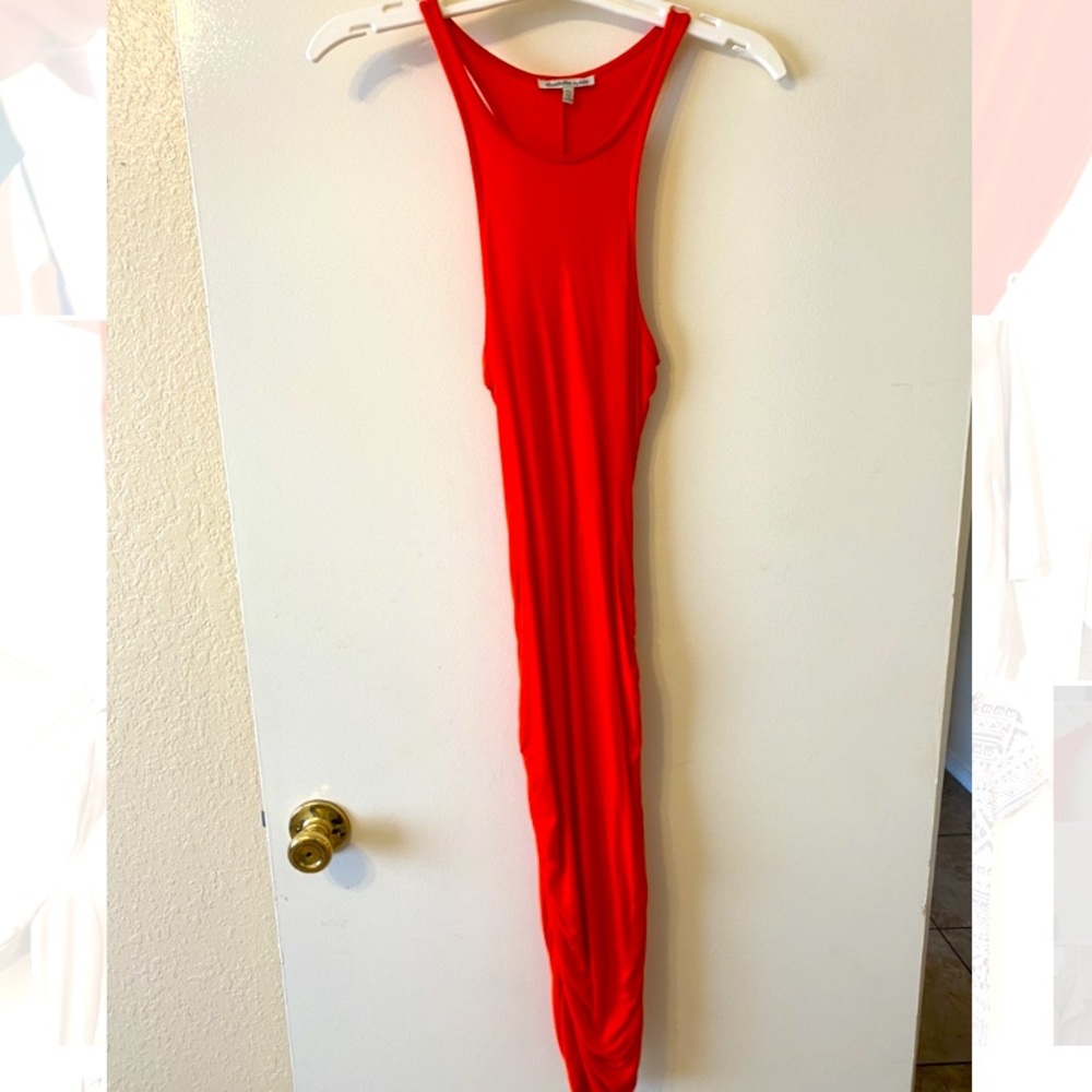 Orange bodycon dress